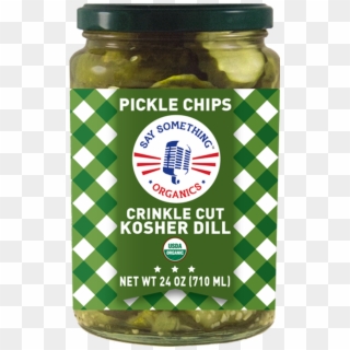 Say Something Crinkle Cut Kosher Dill Pickle Chips - Cocktail Onion, HD Png Download