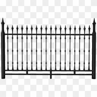 Transparent Black Iron Fence Png Clipart - Iron Fence Png, Png Download