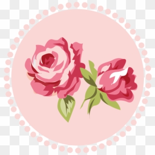 Romantic Pink Flower Border Png Hd - Shabby Chic Flowers Clipart, Transparent Png