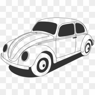 Vw Beetle Black And White, HD Png Download