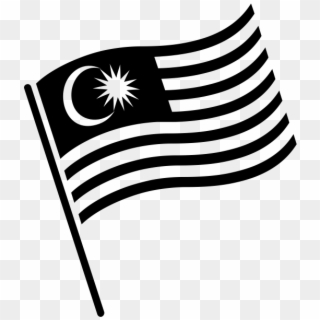 Malaysia Flag Black And White Clipart, HD Png Download