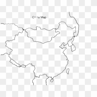 Colouring Pages Map Of China - Map, HD Png Download