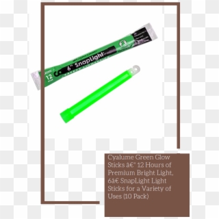 Cyalume Green Glow Sticks Â€“ 12 Hours Of Premium Bright - Cyalume Glow Stick, HD Png Download