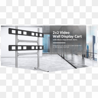 Mobile Video Wall Display Tv Stand Cart With Wheels - Soporte Video Wall 2x2 Piso, HD Png Download