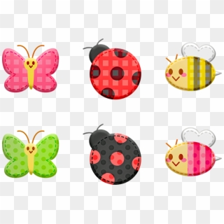 Kawaii Animals Animal Stickers Butterfly Ladybug - Sticker, HD Png Download