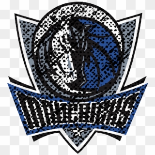 Dallas Mavericks 2001 Present Primary Logo Distressed - Dallas Mavericks Logo, HD Png Download