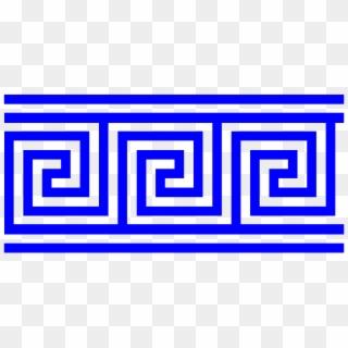 Blue Border Greek Key Pattern Png Image - Ancient Greek Pattern Png, Transparent Png