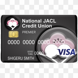 Jacl Credit Union Black Visa Card With Plum Blossum - Sciatic Nerve Exercises, HD Png Download