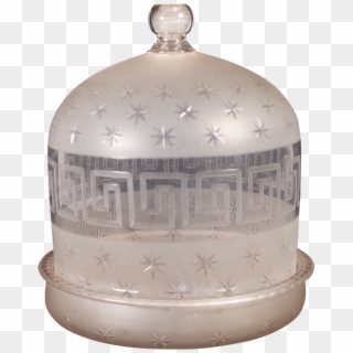 Regency Star Cut And Greek Key Etched Glass Cheese - Dome, HD Png Download