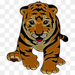 Download Lion Cub Plastic Art Transparent Png - Tiger Cub Clipart Transparent Background, Png Download