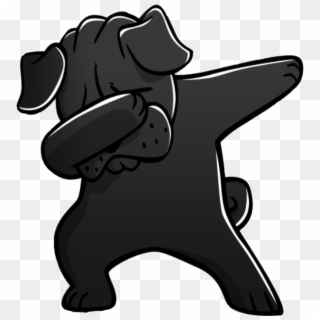 #pug #blackpug #freetoedit - Dabbing Pug Black And White, HD Png Download