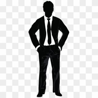 Confident Working Man -silhouette - Silhouette Homme Debout Profil, HD Png Download
