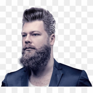 Man In Suit With Beard And A Modern Hairstyle - Mens Fade Slick Back, HD Png Download