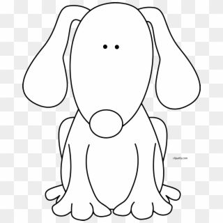 Dog Black White Clipart Png - Cute Black And White Dog Clipart, Transparent Png