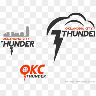 Oklahoma City Thunder Clipart Oaklahoma City - Oklahoma City Thunder Logo Ideas, HD Png Download