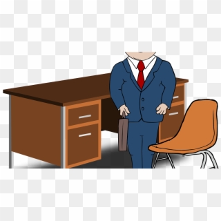 Man In Suit Clipart - Office Desk Clip Art, HD Png Download