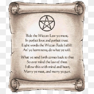 Wiccan Rede And Threefold Law - Wiccan Rede, HD Png Download