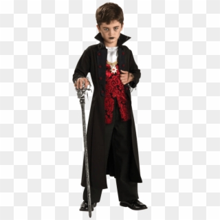 Child Gothic Vampire Costume - Halloween Vampire Costumes For Boys, HD Png Download