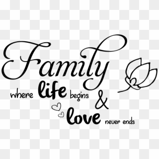 Family Love Wall Sticker - Calligraphy, HD Png Download