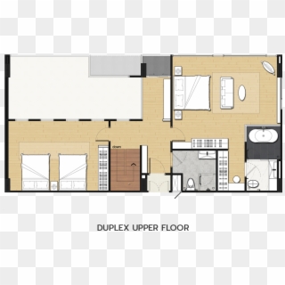Duplex-upper - Floor Plan, HD Png Download