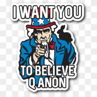 Qanon Sticker Uncle Sam, American Flag, Patriotic, - Sticker Uncle Sam, HD Png Download