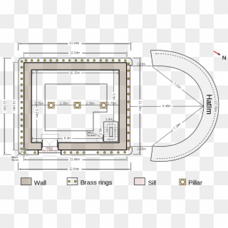 File - Kaaba-plan - Svg - Hatim Part Of Kaaba, HD Png Download