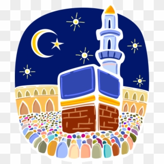 Vector Illustration Of Muslim Hajj Pilgrimage In Al - Hajj Clip Art, HD Png Download