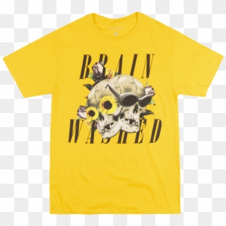 Pacsun Brainwashed Skulls T-shirt Mens Yellow Gold, HD Png Download