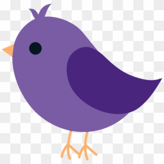 Purple Bird - Cute Cartoon Blue Birds, HD Png Download