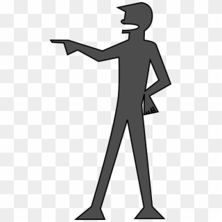 Man You Silhouette Pointing Png Image - Draw A Person Pointing, Transparent Png