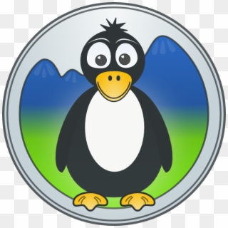 Penguin In The Mountains Svg Clip Arts 594 X 594 Px - Penguin, HD Png Download