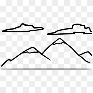 Drawing Mountain Black And White Diagram Computer - Mountain Clip Art Black And White, HD Png Download