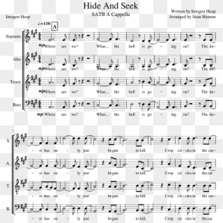 Hide And Seek Sheet Music Composed By Written By Imogen - La La Land String Score, HD Png Download