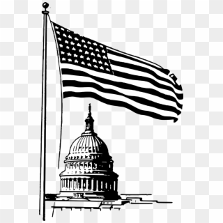 Capitol Washington Dc Flag - Capitol Building Free Clip Art, HD Png Download