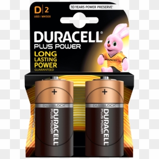 Plus Power D Batteries - Батарейка Duracell D, HD Png Download