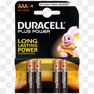 Plus Power Aaa Batteries - Duracell Plus Power Aaa 4 Pack, HD Png Download