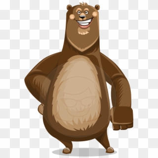 Bear Cartoon Vector Character Aka Barry Bearhug - Bear Cartoon Characters Png, Transparent Png