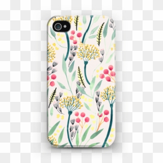 Summer Floral Pattern Case Iphone 4/4s - Mobile Phone Case, HD Png Download