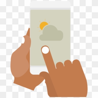 Xperia Tipo Symbol Click On The Phone - Hand Click Gif Png, Transparent Png