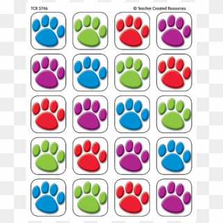 Tcr5746 Colorful Paw Prints Stickers Image - Colorful Paw Prints, HD Png Download