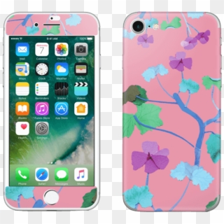 Pink & Colorful Flowers Skin Iphone - Iphone 6s 32gb Silver, HD Png Download