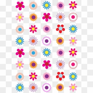 Simple Colorful Flowers Big Image Png Ⓒ - Clip Art, Transparent Png