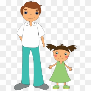 Dad And Daughter - Cartoon, HD Png Download