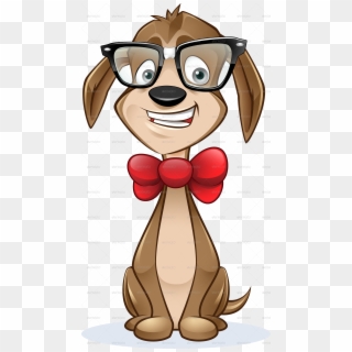 Dogs Cartoon Cute - Nerdy Animal Clipart Png, Transparent Png