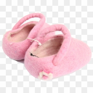 Wool Felt Pink Baby Shoes - Slipper, HD Png Download