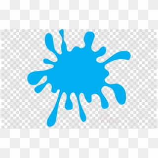 Download Orange Paint Splatter Clipart Clip Art Paint - Blue Paint Splat Clipart, HD Png Download