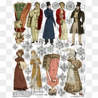 This Collage Sheet Contains 9 Regency Period Images, HD Png Download