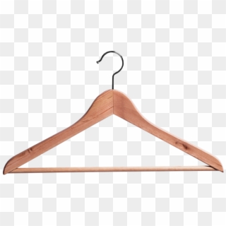 Wooden Hanger - Clothes Hanger, HD Png Download