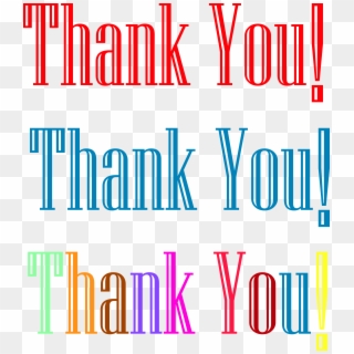 Three Thank You Niagara Font Clipart - Colorfulness, HD Png Download
