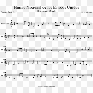 Star Wars Trombone Sheet Music Easy 171355 - Star Spangled Banner Clarinet Sheet, HD Png Download